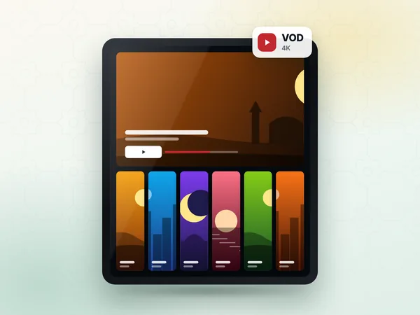 IPTV on a tablet: movies and series on demand (VOD)